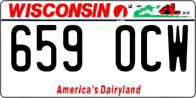 WI license plate 659OCW