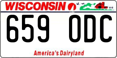 WI license plate 659ODC