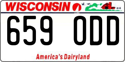 WI license plate 659ODD
