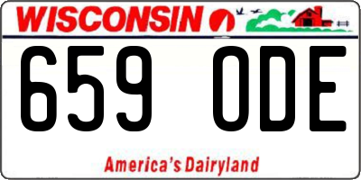 WI license plate 659ODE