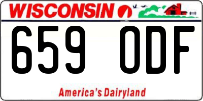 WI license plate 659ODF