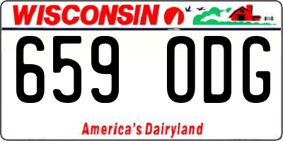 WI license plate 659ODG