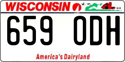 WI license plate 659ODH