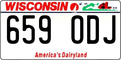 WI license plate 659ODJ