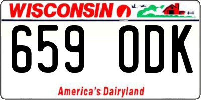 WI license plate 659ODK