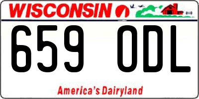 WI license plate 659ODL