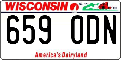 WI license plate 659ODN