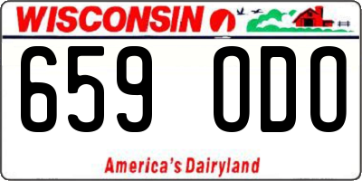 WI license plate 659ODO