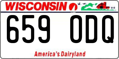 WI license plate 659ODQ