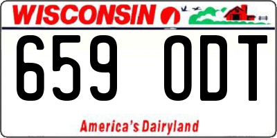 WI license plate 659ODT