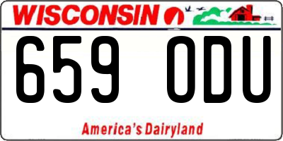 WI license plate 659ODU