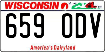 WI license plate 659ODV