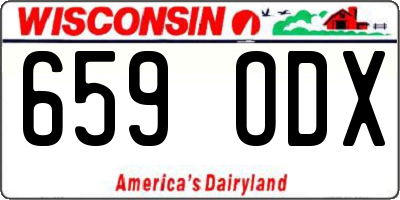 WI license plate 659ODX