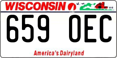 WI license plate 659OEC