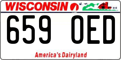WI license plate 659OED