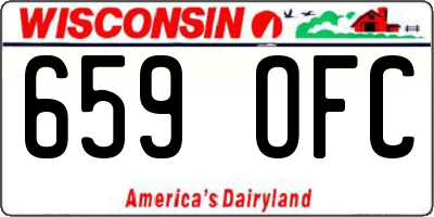 WI license plate 659OFC