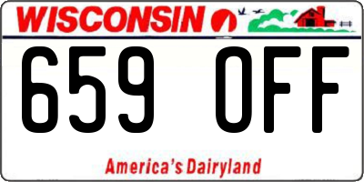 WI license plate 659OFF