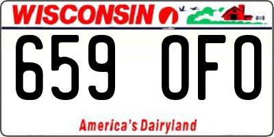 WI license plate 659OFO