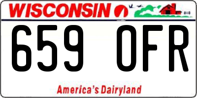 WI license plate 659OFR