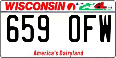 WI license plate 659OFW