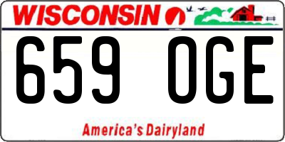 WI license plate 659OGE