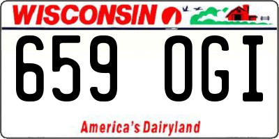 WI license plate 659OGI