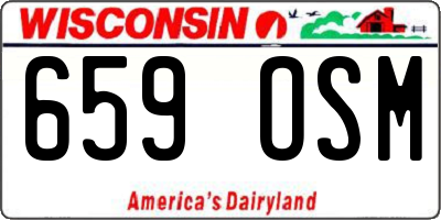 WI license plate 659OSM