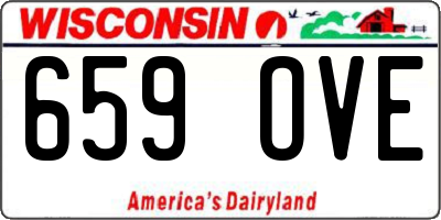 WI license plate 659OVE