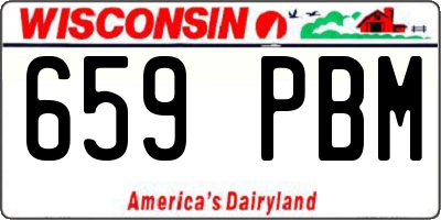 WI license plate 659PBM