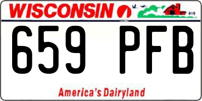 WI license plate 659PFB