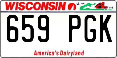 WI license plate 659PGK