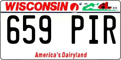 WI license plate 659PIR
