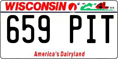 WI license plate 659PIT