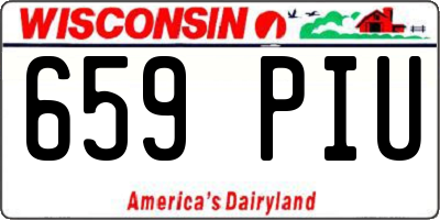 WI license plate 659PIU