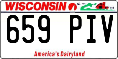 WI license plate 659PIV