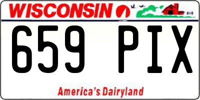 WI license plate 659PIX