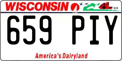 WI license plate 659PIY
