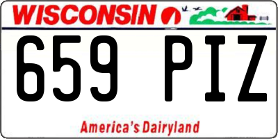 WI license plate 659PIZ