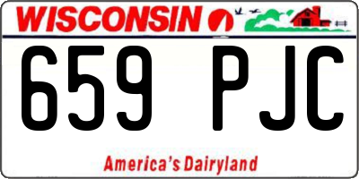 WI license plate 659PJC