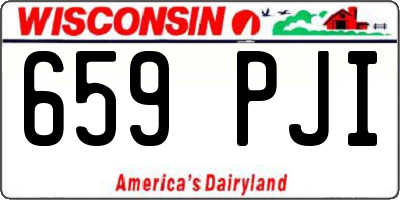 WI license plate 659PJI