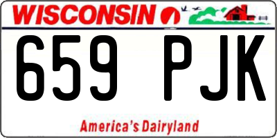 WI license plate 659PJK