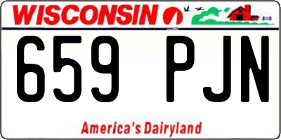 WI license plate 659PJN