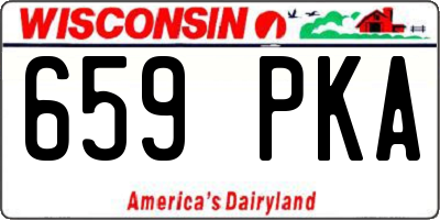 WI license plate 659PKA