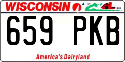 WI license plate 659PKB