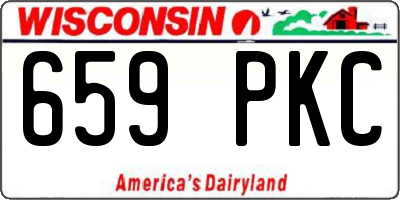 WI license plate 659PKC