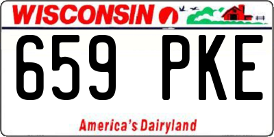 WI license plate 659PKE