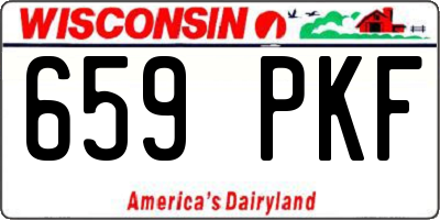 WI license plate 659PKF
