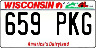 WI license plate 659PKG