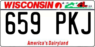 WI license plate 659PKJ