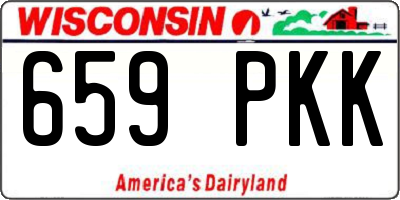 WI license plate 659PKK